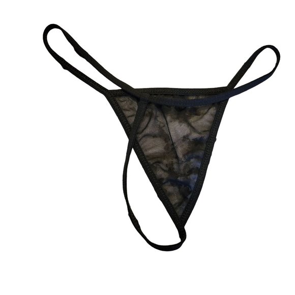 Adore Me XL Sheer Black Mesh G-String Panty - New without Tags or Label 1024 - Picture 1 of 2